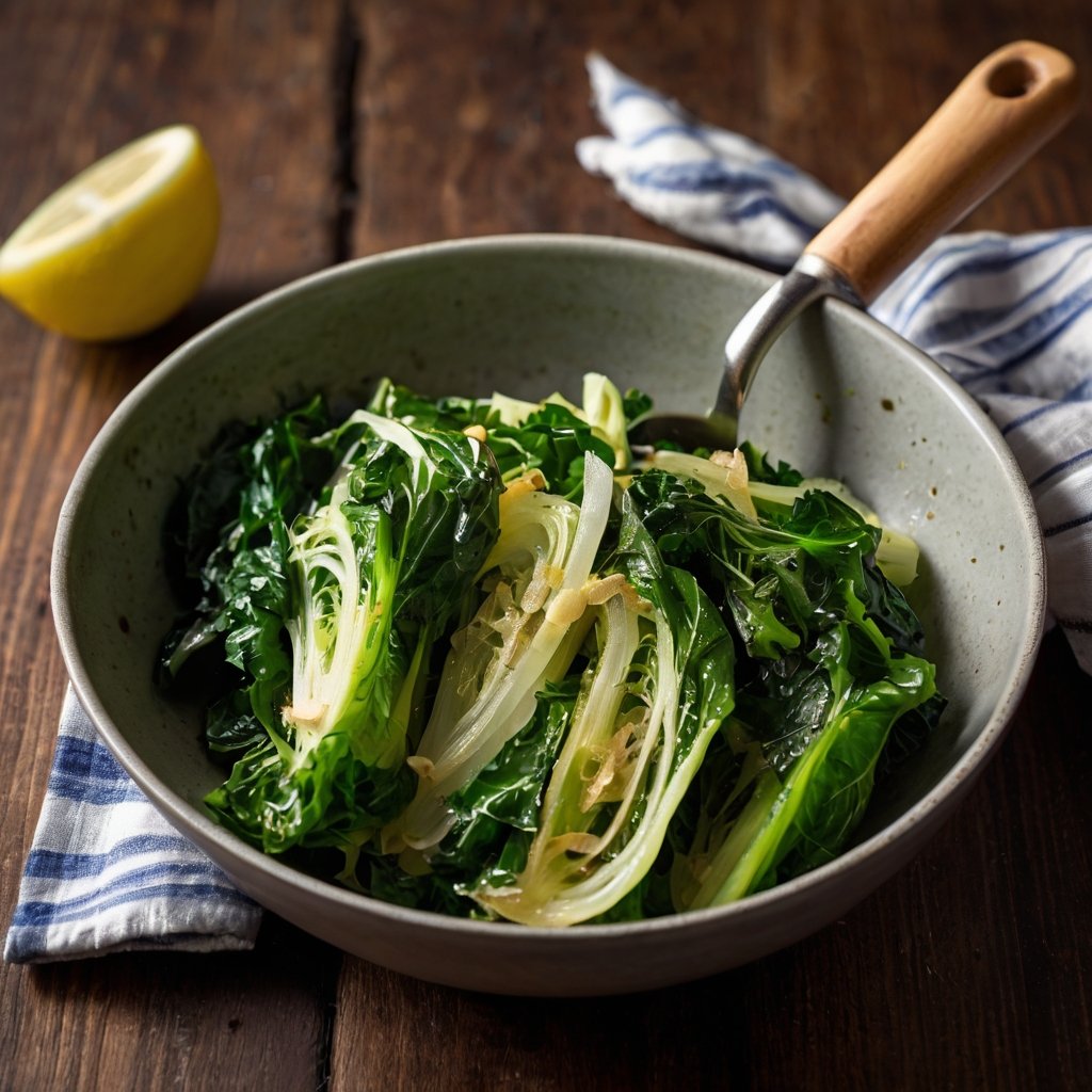 Leonardo Kino XL Sauted Escarole cut with Garlic and Lemon 1