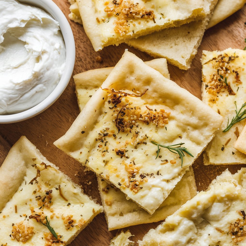 a-photo-of-pieces-of-flatbread-made-by-cottage-che-_uT4fRTZQUOUKbsrVaVTYg-OS7kfdSXQXmvC_kefb6K8A cottage cheese flatbread
