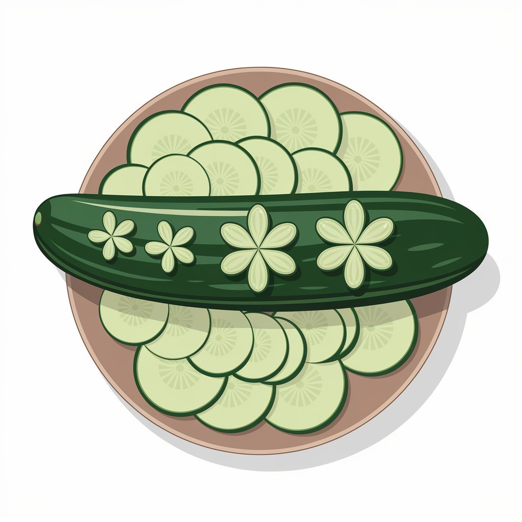 an illustration of a cucumber with thin slices dec aAJwFo0UQpOvVFtmP7hL g 3l2dm5Y7RQ yFdrm9kY Fg